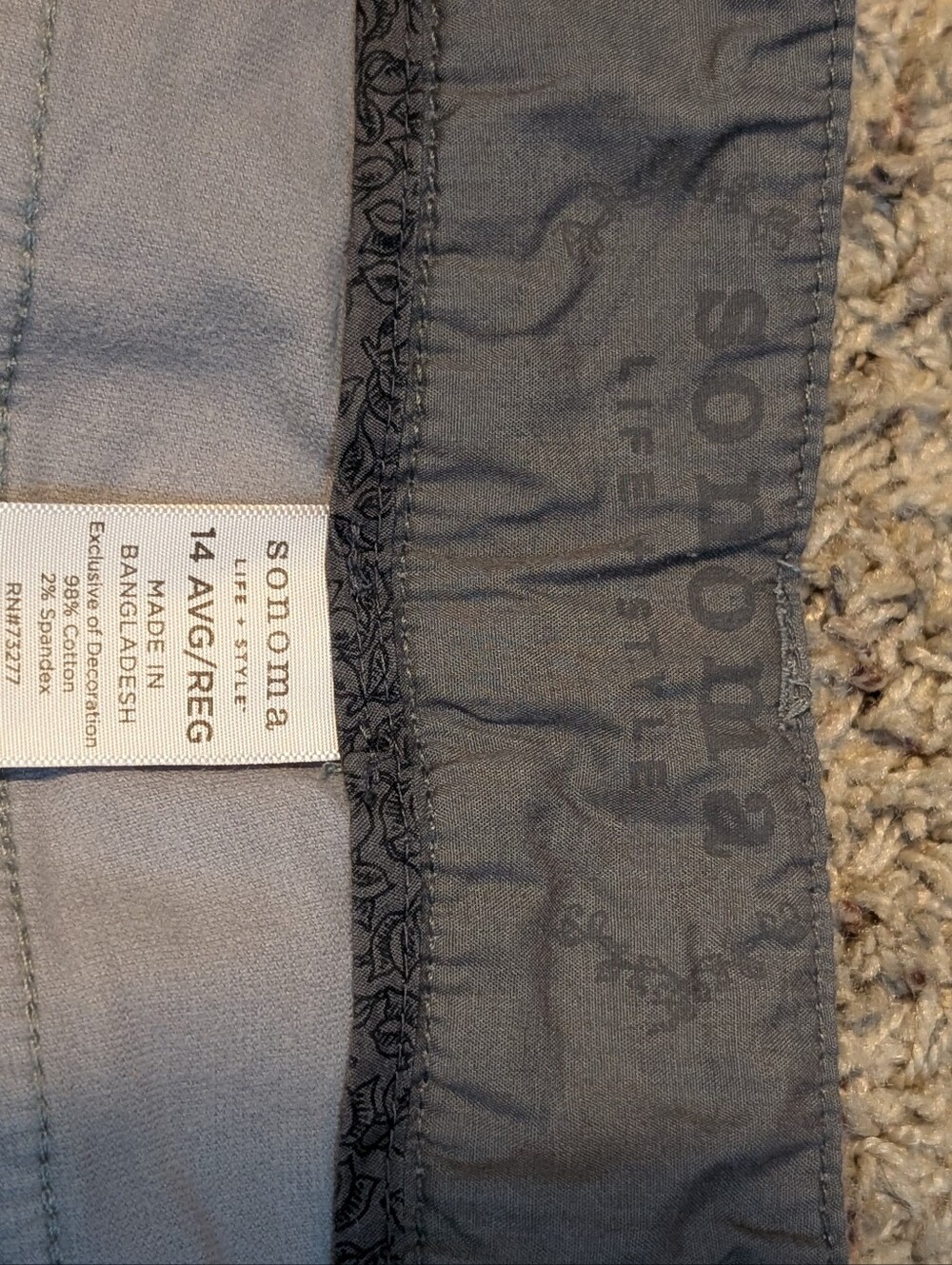 Sonoma Life + Style Women’s Gray Bootcut Softy Velvet Pants Size 14 Reg - Picture 5 of 11